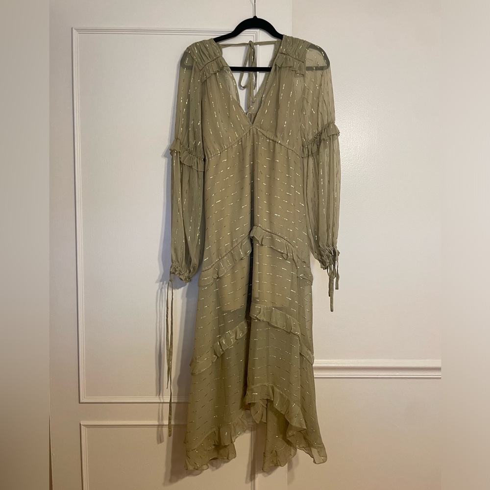 ASOS Gold Ruffled Dress - Picture 6 of 8